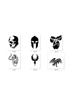 Airbrush Tattoo Kartal Kaplan Geçici Dövme Şablonu Seti Sadece Desen