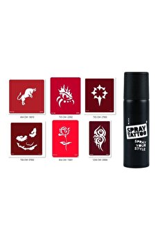 Ai̇rbrush Tattoo Tri̇bal Göz Spray Tattoo Geçi̇ci̇ Sprey Dövme Seti̇