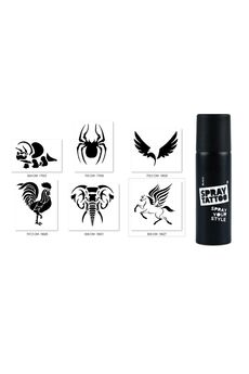 Airbrush Tattoo Dinazor Horoz Spray Tattoo Geçici Sprey Dövme Seti