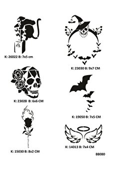 Ai̇rbrush Tattoo Sıradışı Hayatlar Geçi̇ci̇ Dövme Şablonları Seti̇ Spreysi̇z