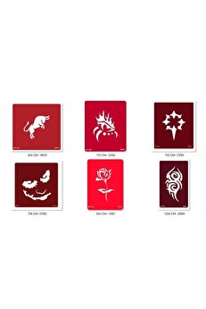 Ai̇rbrush Tattoo Tri̇bal Göz Geçi̇ci̇ Dövme Şablonu Seti̇ Sadece Desen