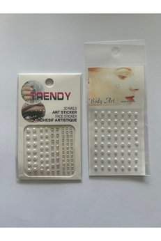 Airbrush Tattoo 2 Adet Birden Face Gems Yüz Süsleme Taşı Vücut Takısı Inci Model