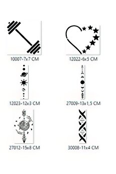Ai̇rbrush Tattoo Şeri̇t Pusula Geçi̇ci̇ Dövme Şablonu Seti̇ Sadece Desen