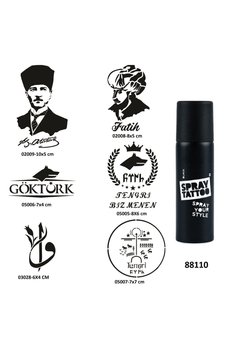 Airbrush Tattoo Fatih Atatürk Spray Tattoo Geçici Dövme Yapma Seti Sprey Dövme Kiti
