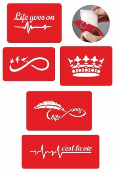 Airbrush Tattoo Hayatınızı Taçlandırın 5 Adet Geçici Dövme Kına Şablonu