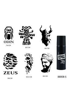 Airbrush Tattoo Mitolojik İnançlar Spray Tattoo Geçici Sprey Dövme Seti