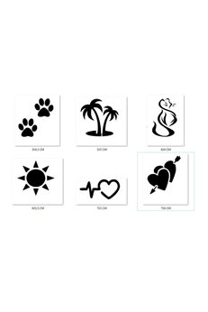 Airbrush Tattoo Romantik Modeller Geçici Dövme Şablonu Seti Sadece Desen
