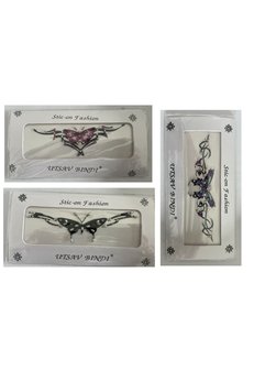 Airbrush Tattoo Taşlı Yapıştırma Dövme 3 Adet Birden Set15