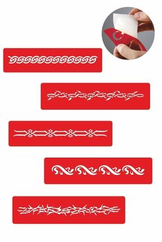 Airbrush Tattoo Kol Modelleri 5 Adet Geçici Dövme Kına Şablonu