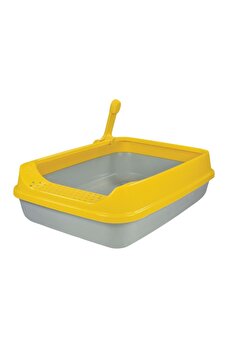 Keyf Açık Kedi̇ Tuvaleti̇ Kürek Hedi̇yeli̇ ( Renk Sarı )