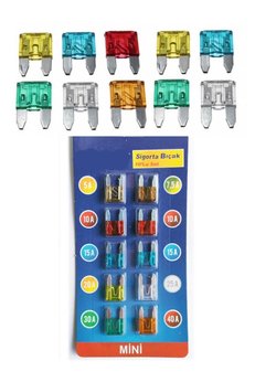 MeyZone Oto Araç Bıçak Sigorta Mini Sigorta 10'lu Set 5-7 5-10-15-2-25-30-40 Amper
