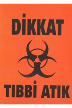 Duman Tıbbi Atık Etiketi A3 Ebat 29 X 42 Cm