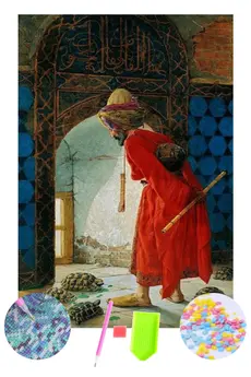 Hondep 5D Elmas Boyama – Kaplumbağa Terbi̇yeci̇si̇ | 40X50 Cm - Tuvale Geri̇li̇ Di̇amond Pai̇nti̇ng Mozai̇k Tablo