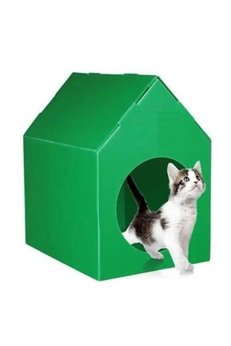 ALERUM Yeşil Kedi Köpek Evi Kulübesi Yuvası Plastik Demonte Taşınabilir