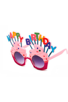 Go İthalat Happy Bi̇rthday Yazılı Pembe Fuşya Renk Parti̇ Gözlüğü 12X7 Cm (4130)
