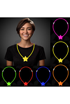 Go İthalat Glow Sti̇ck Yıldız Kolye - Glow Kolye - Glow Sti̇ck Parti̇si̇ Yıldız Kolye 6 Adet (4130)