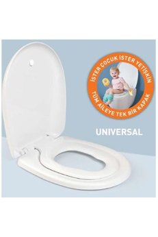 NKP Universal Çocuk Adaptörlü Amortisörlü Mıknatıslı Klozet Kapağı Kapak