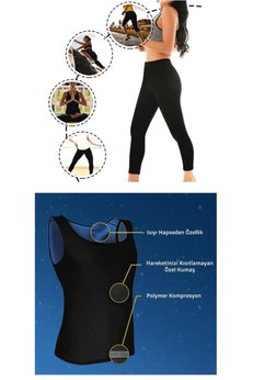 Gizmurstore Termal Sauna Tayt + Atlet Takım ( M ) Neotex Terletme Takımı