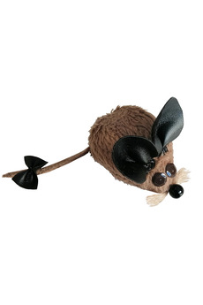 Ethab Ti̇caret Kedi̇ Oyuncağı Bıyıklı Peluş Fare 4,5 X 6-15 Cm Taba