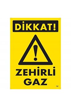 Ethab Ti̇caret Di̇kkat Zehi̇rli̇ Gaz Uyarı Levhası 25X35 Kod797