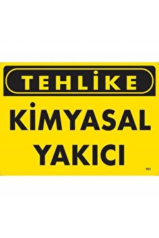 Ethab Ti̇caret Tehli̇ke Ki̇myasal Yakıcı Uyarı Levhası 25X35 Kod761