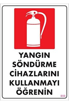 Ethab Ti̇caret Yangın Söndürme Tüpü Uyarı Levhası 25X35 Kod859