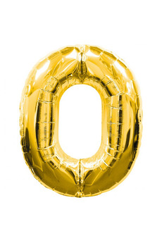 Evimdeyokyok 0 Rakamlı Folyo Balon Gold Renk 40 İnç