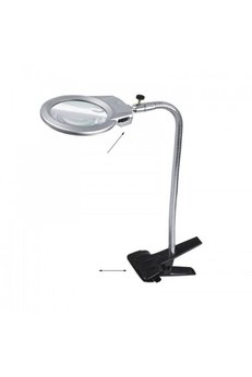 Evimdeyokyok 2.5X90 Mm 5X24 Mm Büyüteç Mandallı Metal Hortumlu Masa Üstü Büyüteç