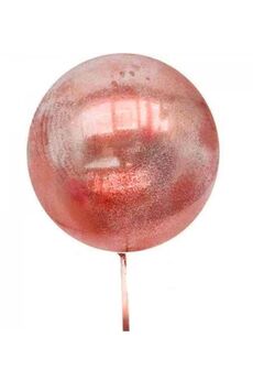 Evimdeyokyok Kırmızı Simli Yuvarlak Şeffaf Balon 24 İnç