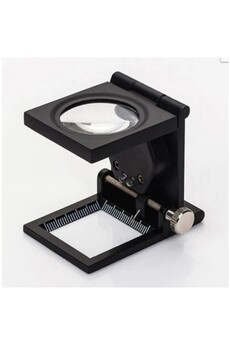 Evimdeyokyok 28X28 Mm Katlanır Sayaçlı Metal Lüp 2 Led Işıklı Büyüteç Tekstil Th-9005A