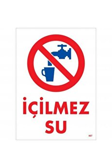 Ethab Ti̇caret İçi̇lmez Su Uyarı Levhası 25X35 Kod407