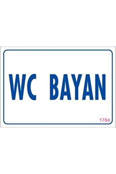 Ethab Ti̇caret Wc Uyarı Levhası 17,5X25 Kod1784