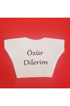 Evimdeyokyok Özür Dilerim Yazılı Peluş Oyuncak Tişörtü