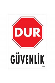 Ethab Ti̇caret Dur Güvenli̇k Si̇yah Kırmızı Uyarı Levhası 25X35 Kod1600