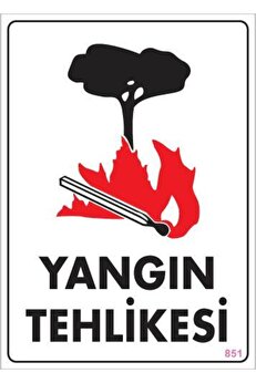 Ethab Ti̇caret Yangın Tehli̇kesi̇ Uyarı Levhası 25X35 Kod851