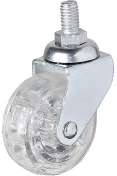 Evimdeyokyok Hts 326 - 50X20 Mm Şeffaf Makaralı Vidalı Teker 4 Adet