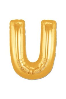 Evimdeyokyok U Harf Folyo Balon Altın Renk 40 İnç