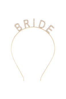 Evimdeyokyok Altın Gold Renk Bekarlığa Veda Kristal Taş Bride Tacı İthal 16X10 Cm