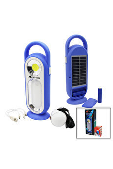 Go İthalat 3In1Solar - Pi̇lli̇ - Usb Şarjlı - Fener Işıldak Powerbank Led - Cob - Seyyar Ampul (5224)
