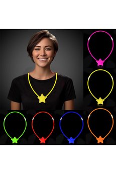Evimdeyokyok Glow Stick Yıldız Kolye - Glow Kolye - Glow Stick Partisi Yıldız Kolye 6 Adet