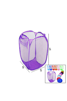Go İthalat Easy Open Hamper Renkli̇ Oyuncak Sepeti̇ Fi̇lesi̇ 40X40X70Cm (4457)