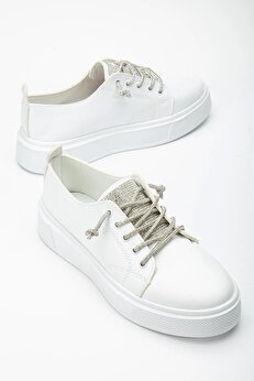 Gult Kadın Sneaker Taşlı