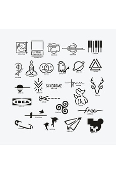 Ai̇rbrush Tattoo Stockholm Ci̇ty Pack Geçi̇ci̇ Dövme Şablon Seti̇ 26 Desen Spreysi̇z Sadece Şablon