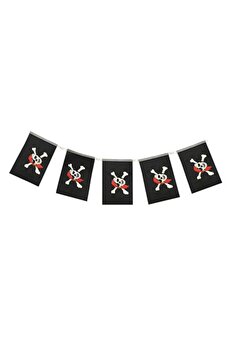 Go İthalat Korsan Parti̇si̇ Korsan Logo Baskılı Flama Süs Afi̇ş Süsleme 8 Li̇ (4457)