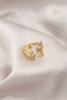 Evimdeyokyok Gold Renk Metal Model Kadın Yüzük Tj-Byk2191