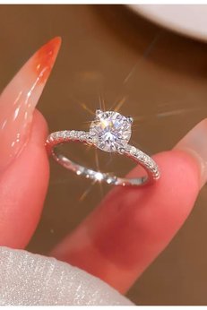Crystal Diamond Zirconia Muhteşem parlaklıkta 1.19 karat tektaş yüzük evlilik teklifi yüzüğü sevgililer günü hediyesi