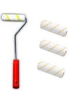 KL HOME Boyama İçin 10cm Parmak Rulo saplı ve 3 Adet Yedek dahildir