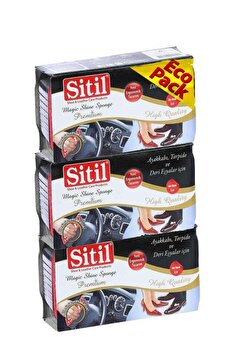 İRHANLAR Sitil Ayakkabı Süngeri Stil Ayakkabı Parlatıcı Deri Araç Motor Lastik Parlatıcı Special 3 Adet