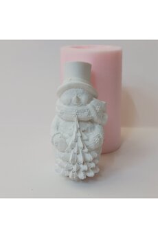 Kalıpcınızburada Şapkalı Kardan Adam Si̇li̇kon Kalıp - K7587