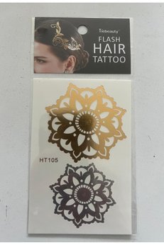 Airbrush Tattoo Saç Dövmesi Mandala Model Yapıştırma Saç Dövmesi